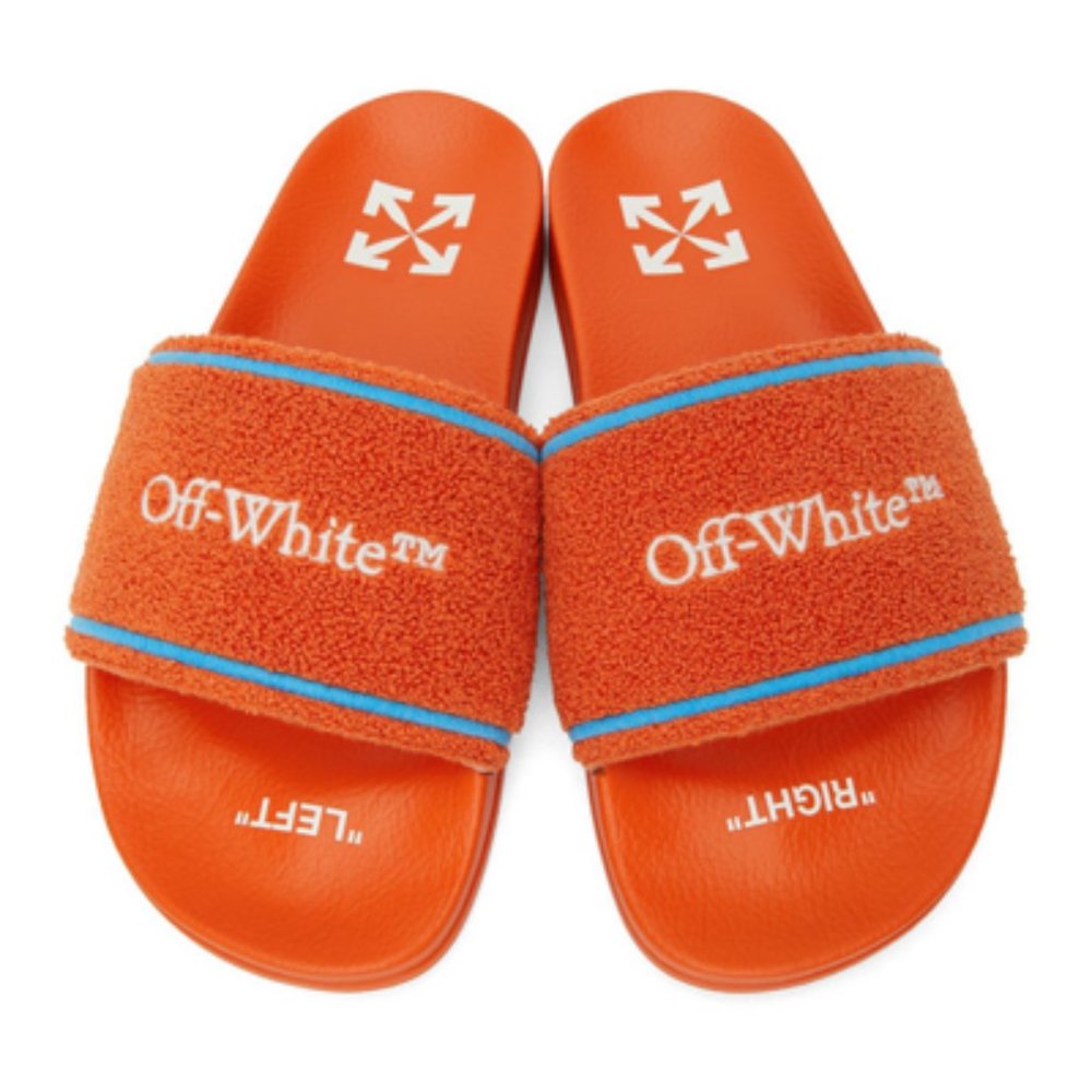 OFF-WHITE Orange Towel Logo Slides